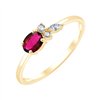 Bague rubis et diamant en or 18 carats