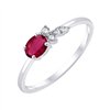 Bague rubis et diamant en or 18 carats