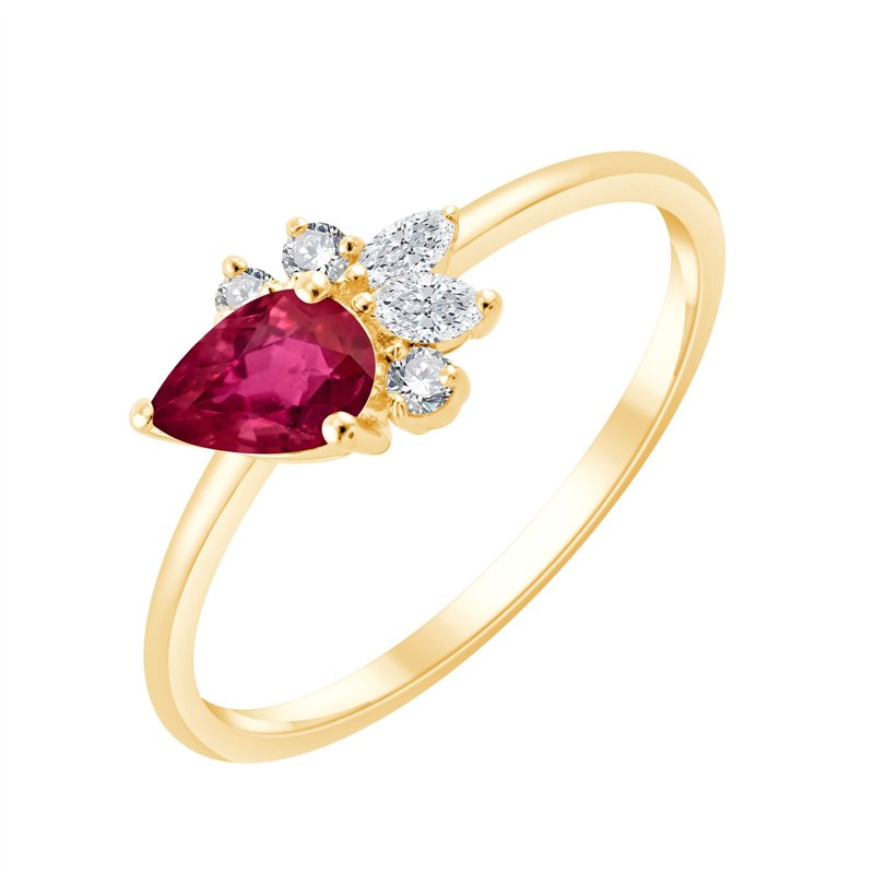 BAGUE PRIMA RUBIS TAILLE POIRE