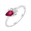 BAGUE PRIMA RUBIS TAILLE POIRE