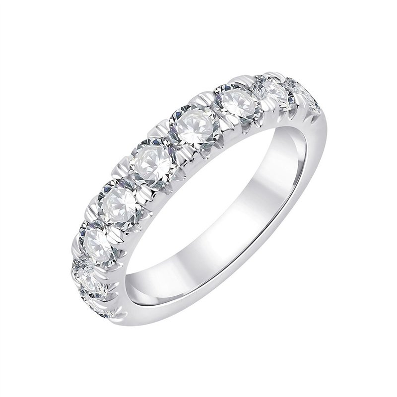 Demi Alliance serti clos diamant en or 18 carats