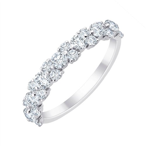 Demi Alliance trilogie diamant en or 18 carats