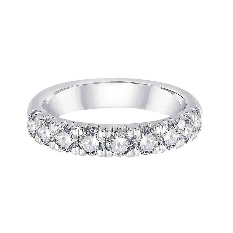 Demi Alliance serti clos diamant en or 18 carats