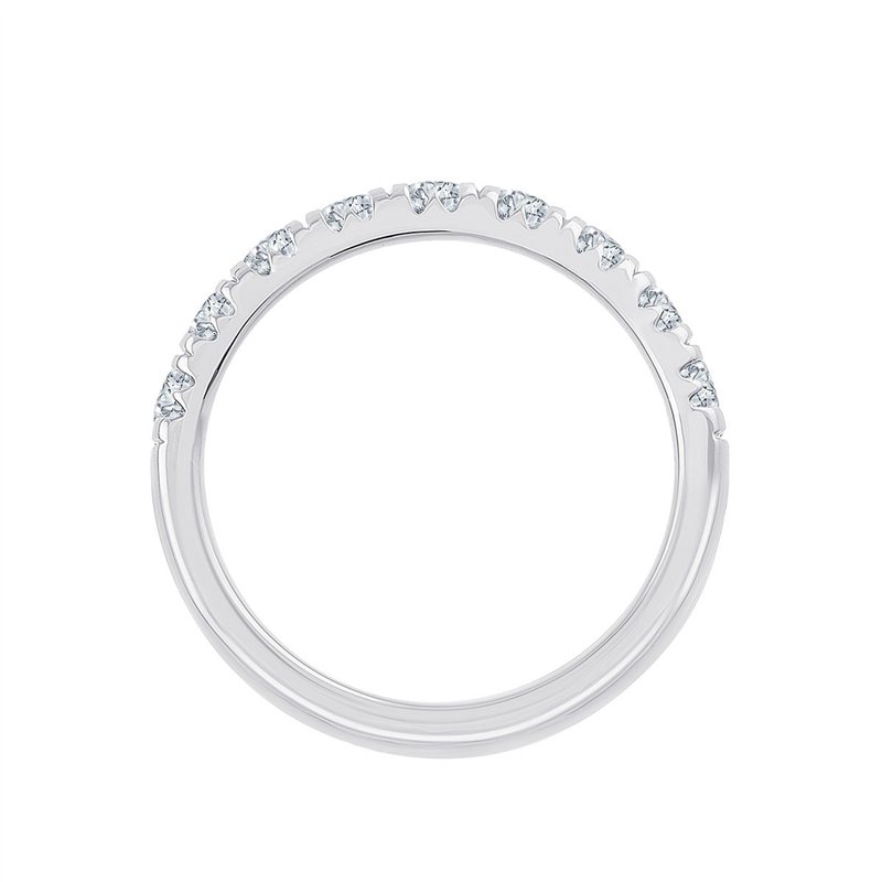 Demi Alliance serti clos diamant en or 18 carats