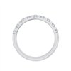 Demi Alliance serti clos diamant en or 18 carats
