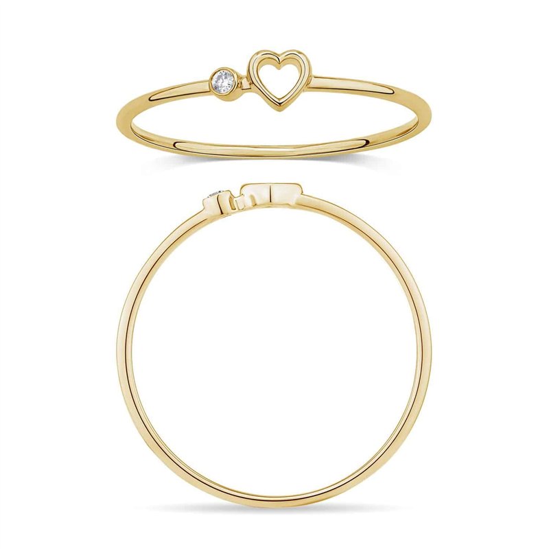 Bague serti clos diamant en or 18 carats