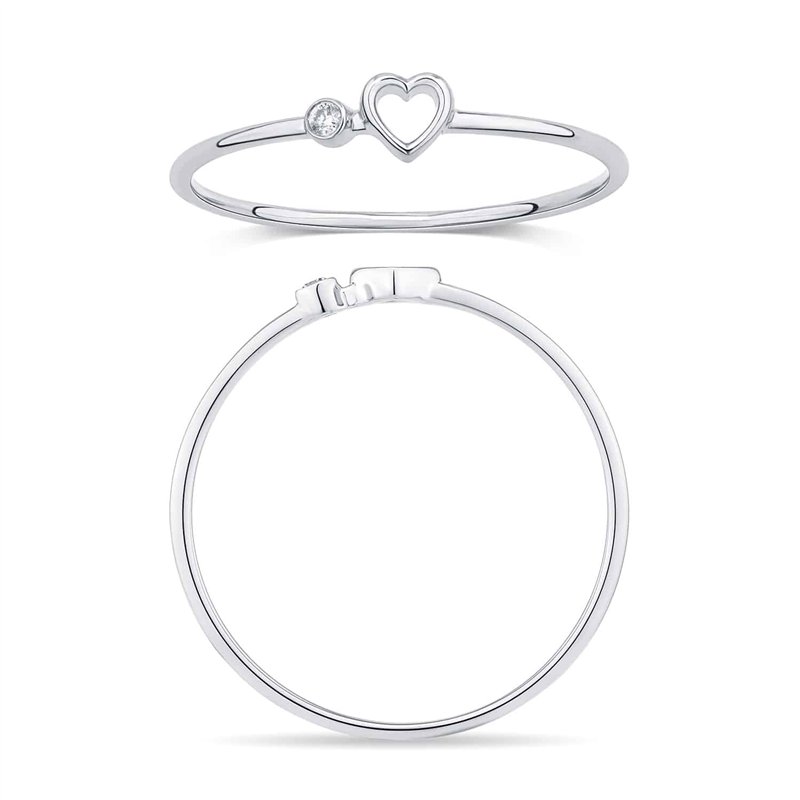Bague serti clos diamant en or 18 carats