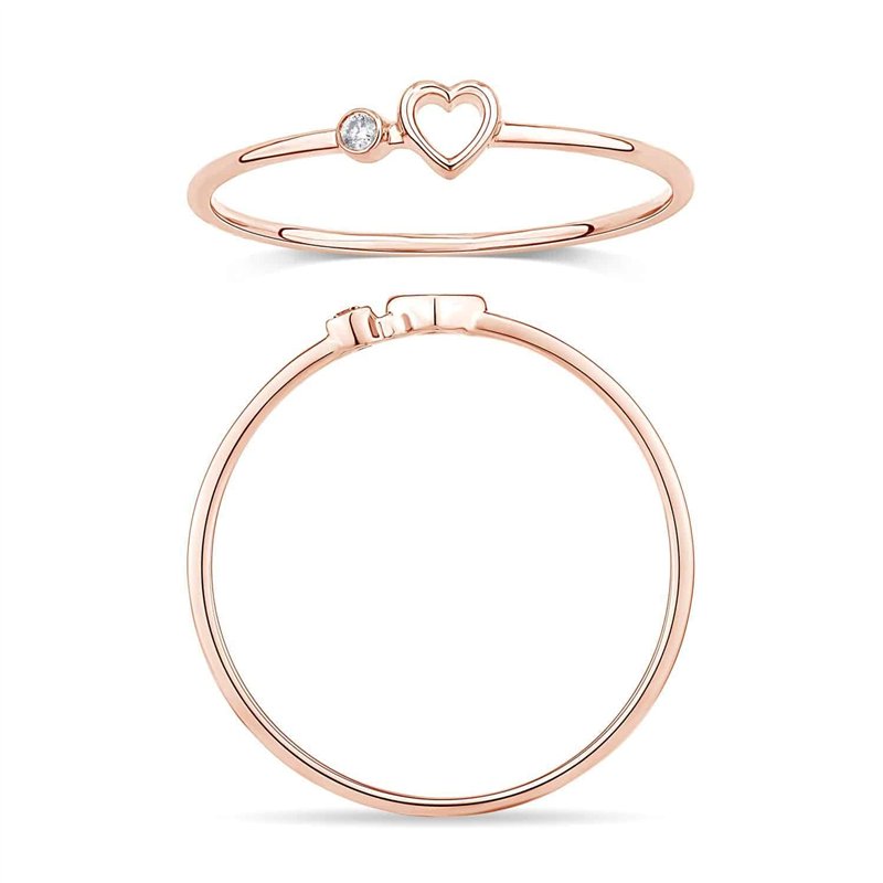 Bague serti clos diamant en or 18 carats
