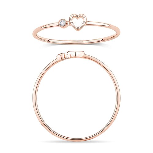 Bague serti clos diamant en or 18 carats