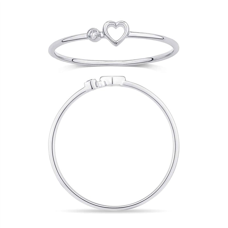 Bague serti clos diamant en or 18 carats
