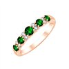 Demi Alliance trilogie émeraude et diamant en or 18 carats