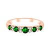 Demi Alliance trilogie émeraude et diamant en or 18 carats