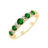 Demi Alliance trilogie émeraude et diamant en or 18 carats