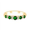 Demi Alliance trilogie émeraude et diamant en or 18 carats
