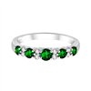 Demi Alliance trilogie émeraude et diamant en or 18 carats