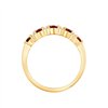 Demi Alliance rubis et diamant en or 18 carats