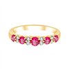 Demi Alliance rubis et diamant en or 18 carats