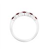 Demi Alliance rubis et diamant en or 18 carats