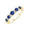 Demi Alliance saphir et diamant en or 18 carats