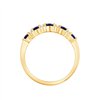 Demi Alliance saphir et diamant en or 18 carats