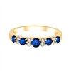 Demi Alliance saphir et diamant en or 18 carats