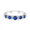 Demi Alliance saphir et diamant en or 18 carats