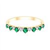 Alliance émeraude et diamant en or 18 carats