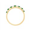 Alliance émeraude et diamant en or 18 carats