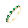 Alliance émeraude et diamant en or 18 carats