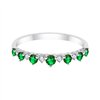 Alliance émeraude et diamant en or 18 carats