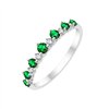 Alliance émeraude et diamant en or 18 carats