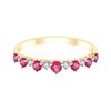 Alliance serti clos rubis et diamant en or 18 carats