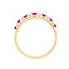Alliance serti clos rubis et diamant en or 18 carats