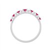 Alliance serti clos rubis et diamant en or 18 carats