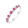 Alliance serti clos rubis et diamant en or 18 carats