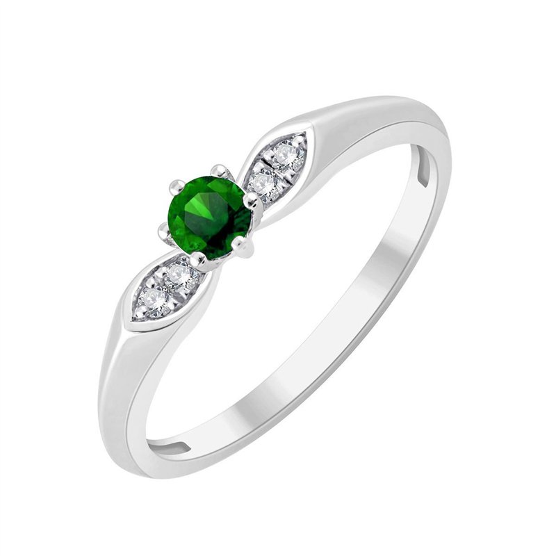 Bague toi et moi émeraude et diamant en or 18 carats