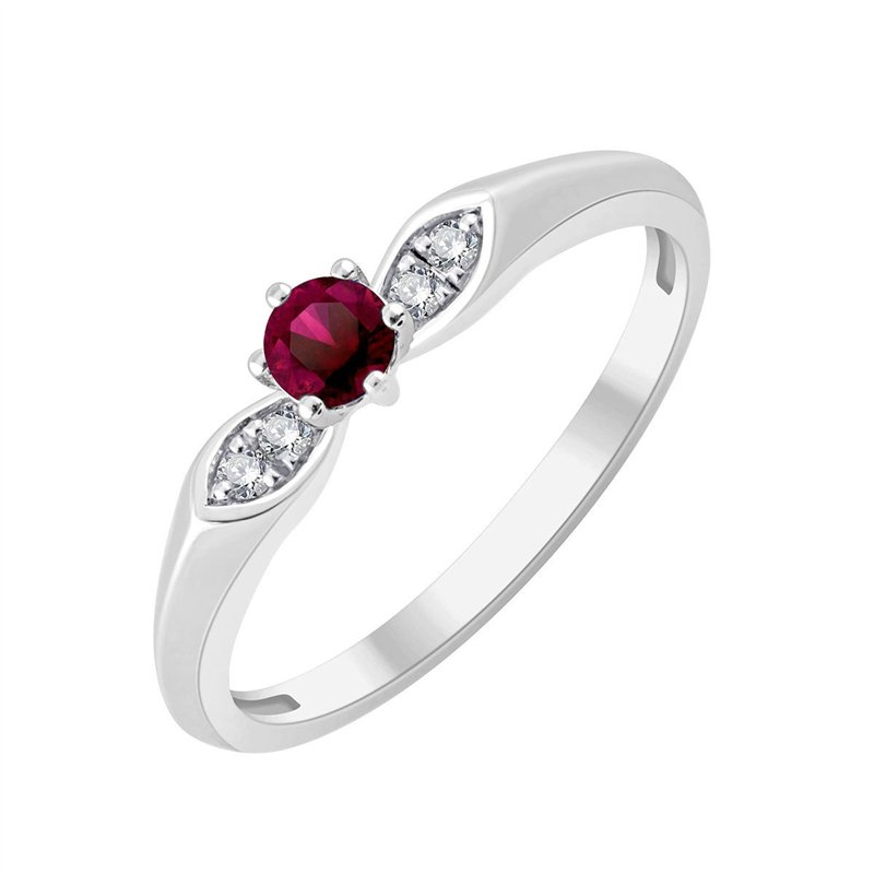 Bague rubis et diamant en or 18 carats