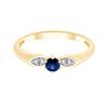 Bague toi et moi saphir et diamant en or 18 carats