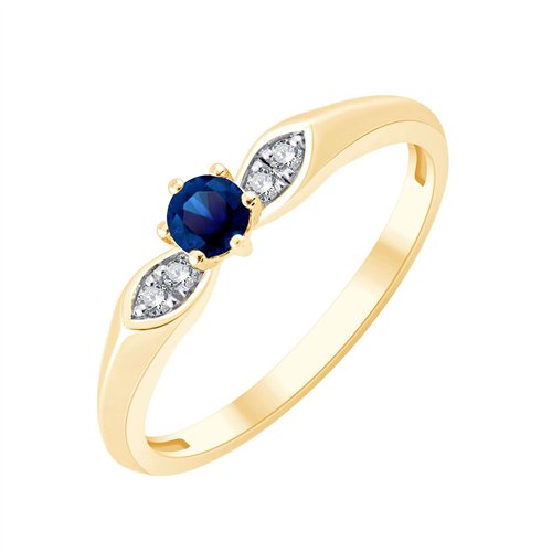 Bague toi et moi saphir et diamant en or 18 carats