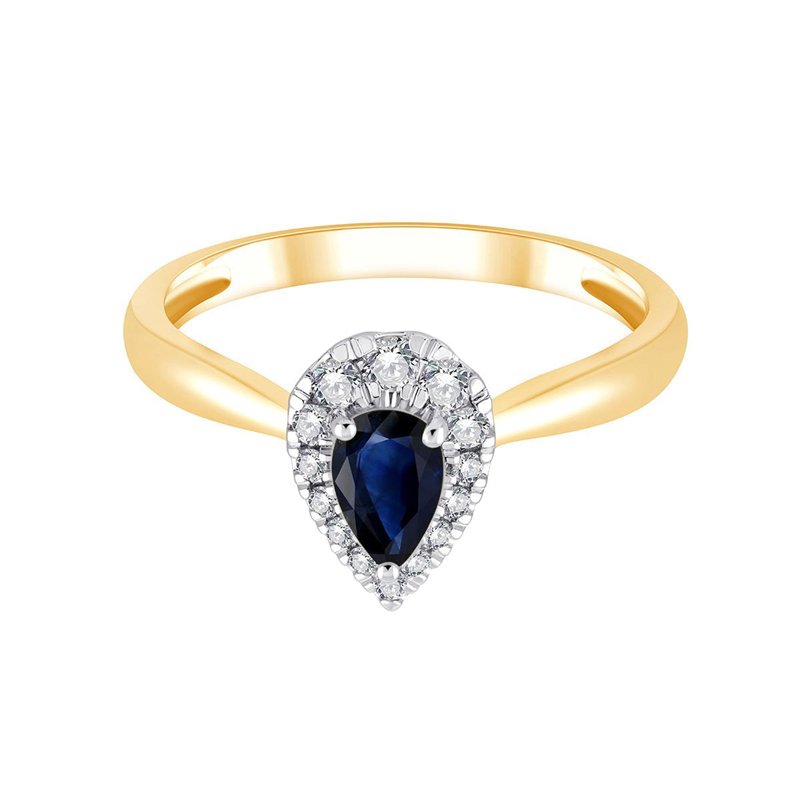 Bague saphir et diamant en or 18 carats