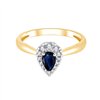 Bague saphir et diamant en or 18 carats