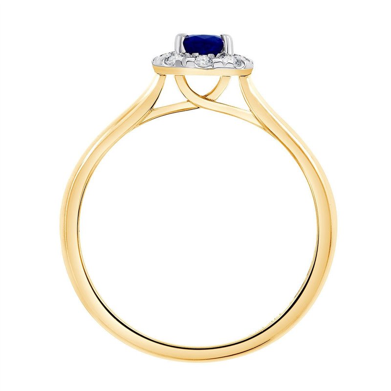 Bague saphir et diamant en or 18 carats