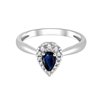 Bague saphir et diamant en or 18 carats
