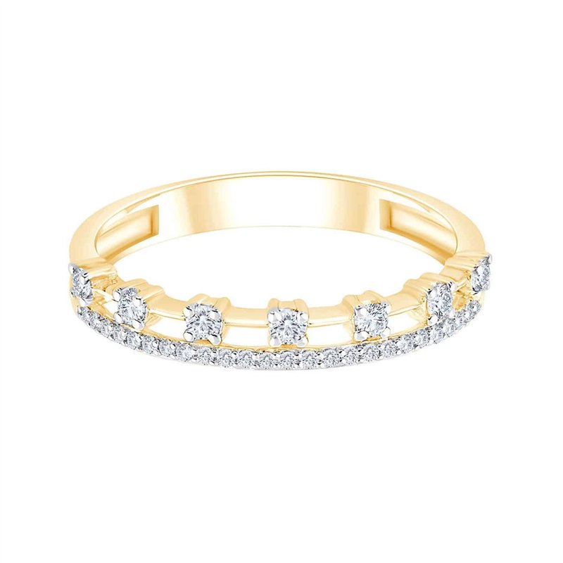 Demi Alliance trilogie diamant en or 18 carats