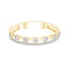 Demi Alliance trilogie diamant en or 18 carats