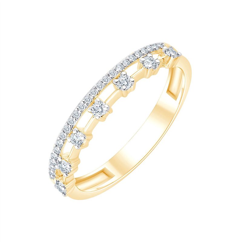 Demi Alliance trilogie diamant en or 18 carats