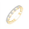Demi Alliance trilogie diamant en or 18 carats
