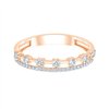 Demi Alliance trilogie diamant en or 18 carats