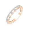 Demi Alliance trilogie diamant en or 18 carats