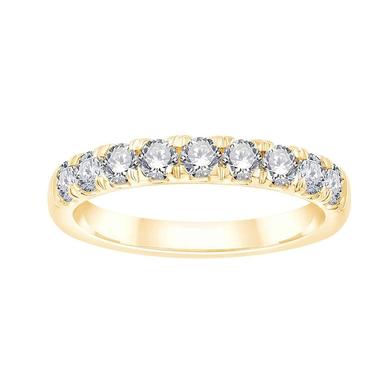 Demi Alliance diamant en or 18 carats